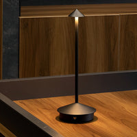 Pina Mushroom Cordless Table Lamp — 30 cm Aluminium Touch Dim