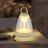 Portable Table Lamp — Cordless Spiral LED, USB Rechargeable