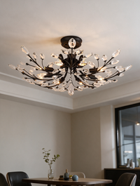 LustreLeaf | Crystal Semi-Flush Ceiling Light, 6 or 8 Head