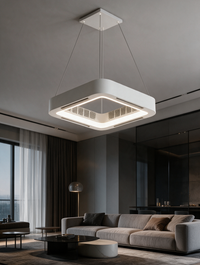 AeroLuxe | Bladeless Ceiling Fan with Dimmable LED Light, Flush or Pendant