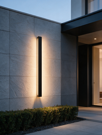Noxara | Black Outdoor Linear Wall Light, 600–2400 mm
