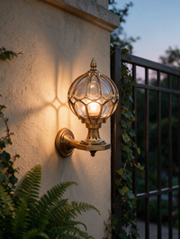 Lunara | Glass Globe Outdoor Post Light, Black or Bronze