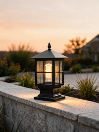 LuminaraStone | Solar or Hardwired Exterior Pillar Light