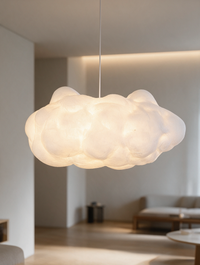 NimbusGlow | Cloud-Shaped Fabric Pendant Light, E27