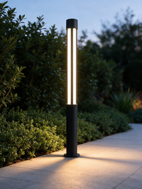 SolaraStone | LED Cylindrical Bollard Light, 6 Heights