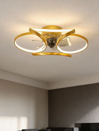 FloraBreeze | Flower-Design Flush Mount Ceiling Fan with LED Light
