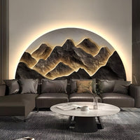 Mountain LED Wall Art Panel — Rechargeable USB Landscape Light