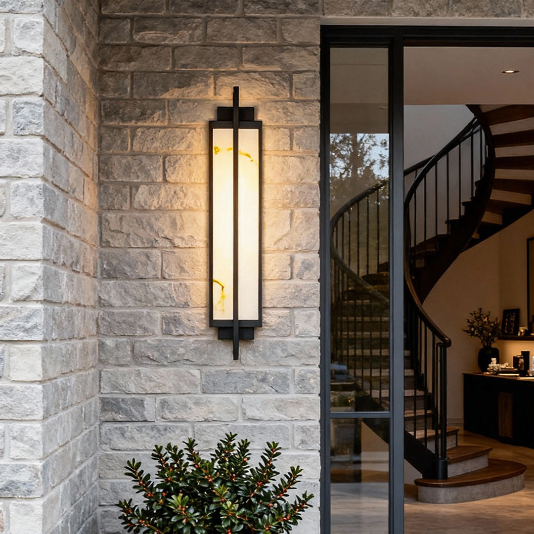 AlabasterGlow | Sleek Waterproof LED Outdoor Wall Lights for Elegant Illumination 6