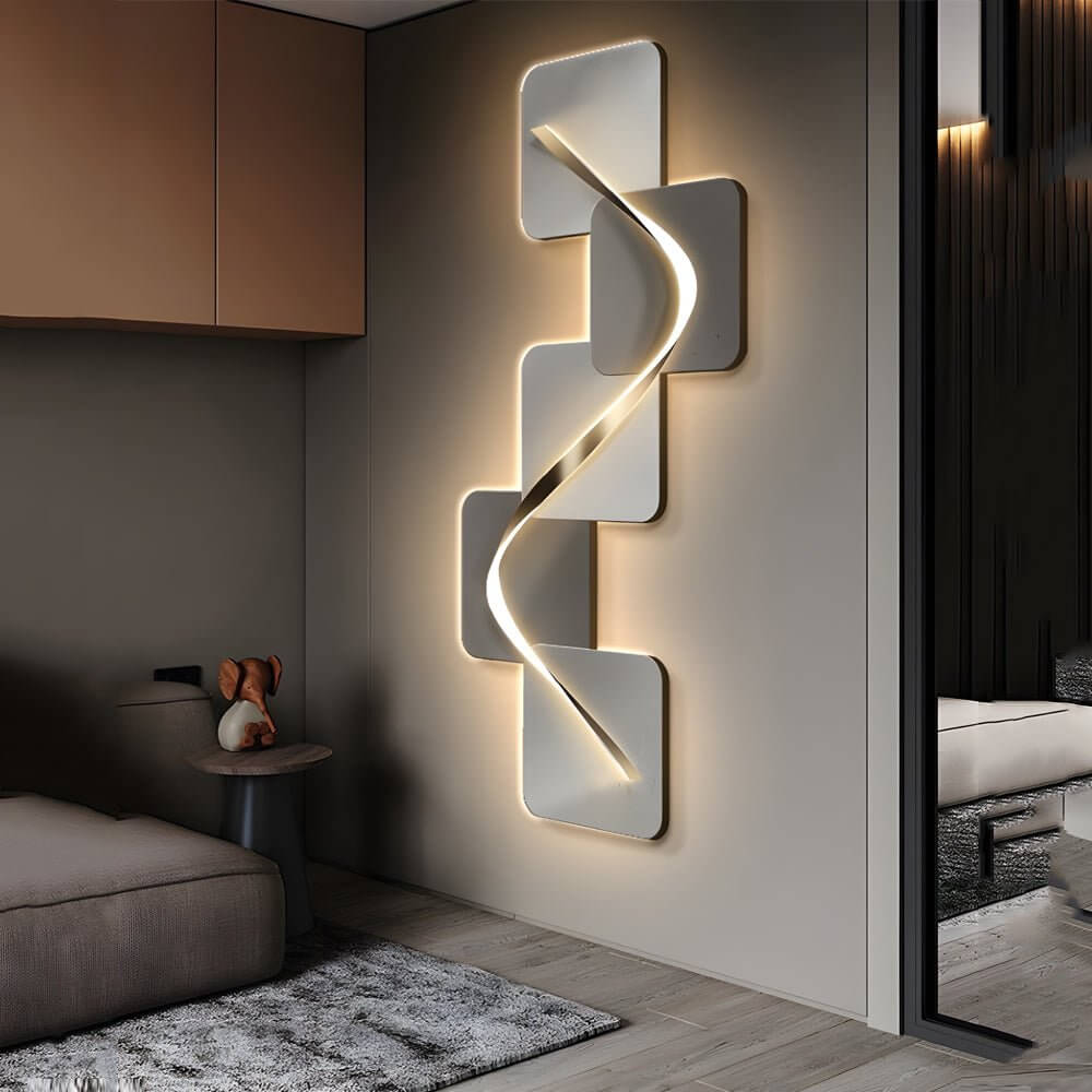 AquaWave | Elegant Geometric LED Wall Sconce Art Light 4