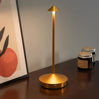 Pina Mushroom Cordless Table Lamp — 30 cm Aluminium Touch Dim