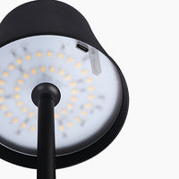 Slender Drum Cordless Table Lamp — 38 cm Metal, IP54 Rated