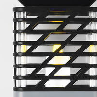 Solar Porch Lantern Black Light-Sensing Waterproof Garden Lamp