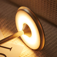Slim Dome Cordless Table Lamp — Plated Metal Rechargeable LED