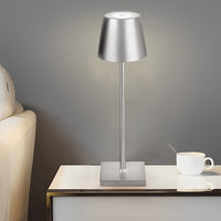 Top Hat Cordless Table Lamp — Aluminium Rechargeable Touch Dimming