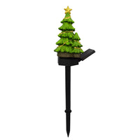 Solar Christmas Tree Lawn Lights — LED Garden Stake Set