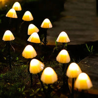 Solar Fairy Lights — Mushroom LED String, 5m Outdoor