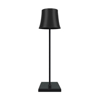 Slender Drum Cordless Table Lamp — 38 cm Metal, IP54 Rated