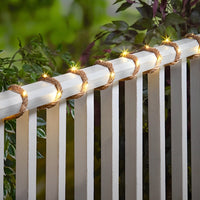 Hemp Rope Patio String Lights — Solar LED, 5m or 10m