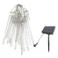Solar Icicle Lights — Outdoor LED String with Timer