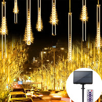 Solar Meteor Shower Lights 8 Tube Waterproof Outdoor Tree Lights