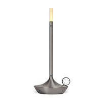 Candle Wick Cordless Table Lamp — 25 cm Metal, Touch Dimming