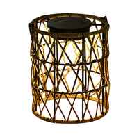 Byron Rattan Solar Lantern — Woven Garden & Lawn Light
