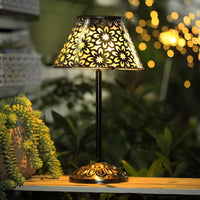 Verandah Solar Table Lamp — Cordless Metal Outdoor LED