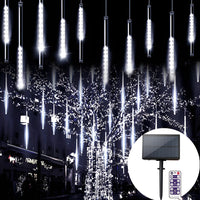 Solar Meteor Shower Lights 8 Tube Waterproof Outdoor Tree Lights