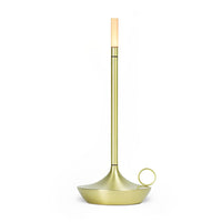Candle Wick Cordless Table Lamp — 25 cm Metal, Touch Dimming