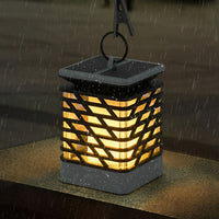 Solar Porch Lantern Black Light-Sensing Waterproof Garden Lamp