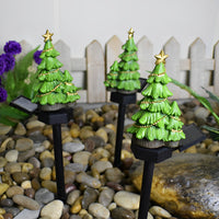 Solar Christmas Tree Lawn Lights — LED Garden Stake Set