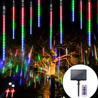 Solar Meteor Shower Lights 8 Tube Waterproof Outdoor Tree Lights