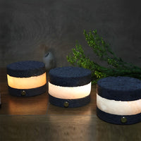 Volcanic Texture Mini Table Lamp — Cordless Touch Dimming LED