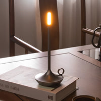 Candle Wick Cordless Table Lamp — 25 cm Metal, Touch Dimming