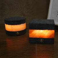 Volcanic Texture Mini Table Lamp — Cordless Touch Dimming LED