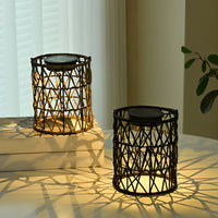 Byron Rattan Solar Lantern — Woven Garden & Lawn Light