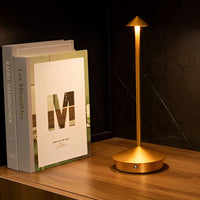 Pina Mushroom Cordless Table Lamp — 30 cm Aluminium Touch Dim
