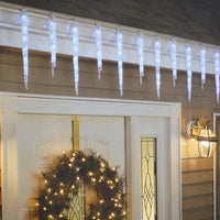 Solar Icicle Lights — Outdoor LED String with Timer