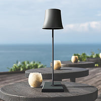 Slender Drum Cordless Table Lamp — 38 cm Metal, IP54 Rated