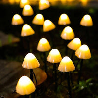 Solar Fairy Lights — Mushroom LED String, 5m Outdoor