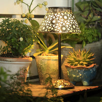 Verandah Solar Table Lamp — Cordless Metal Outdoor LED