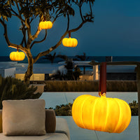 Pumpkin Table Lantern — Rechargeable Outdoor LED, IP65