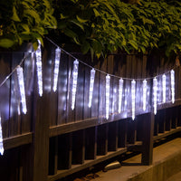 Solar Icicle Lights — Outdoor LED String with Timer