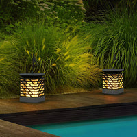 Solar Porch Lantern Black Light-Sensing Waterproof Garden Lamp