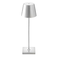 Top Hat Cordless Table Lamp — Aluminium Rechargeable Touch Dimming