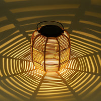 Byron Rattan Solar Lantern — Woven Garden & Lawn Light
