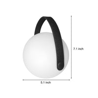 Frosted Glass Sphere Table Lamp — Cordless RGB Ambient LED