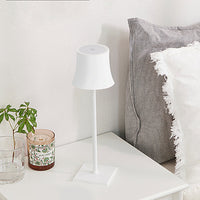Slender Drum Cordless Table Lamp — 38 cm Metal, IP54 Rated