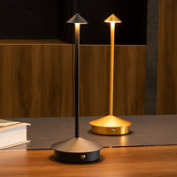 Pina Mushroom Cordless Table Lamp — 30 cm Aluminium Touch Dim