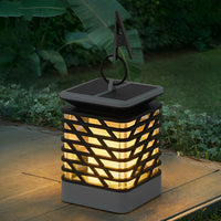 Solar Porch Lantern Black Light-Sensing Waterproof Garden Lamp